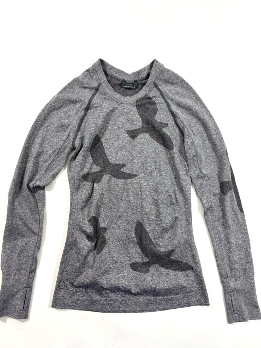 Oiselle Flyte Long Sleeve Seamless Shirt Grey